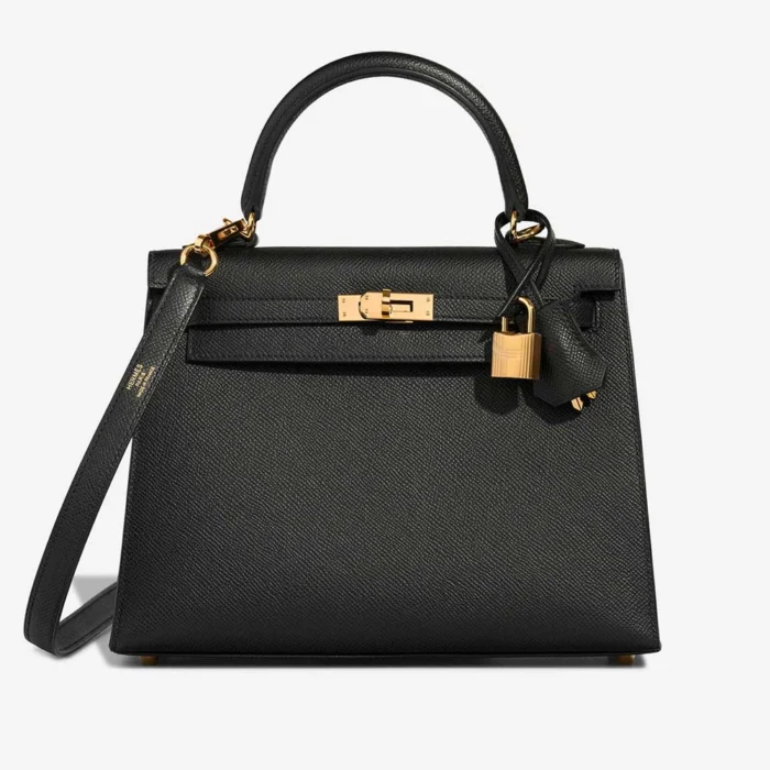 Best Replica Hermès Kelly 25 Epsom Black GHW - Replica Handbags