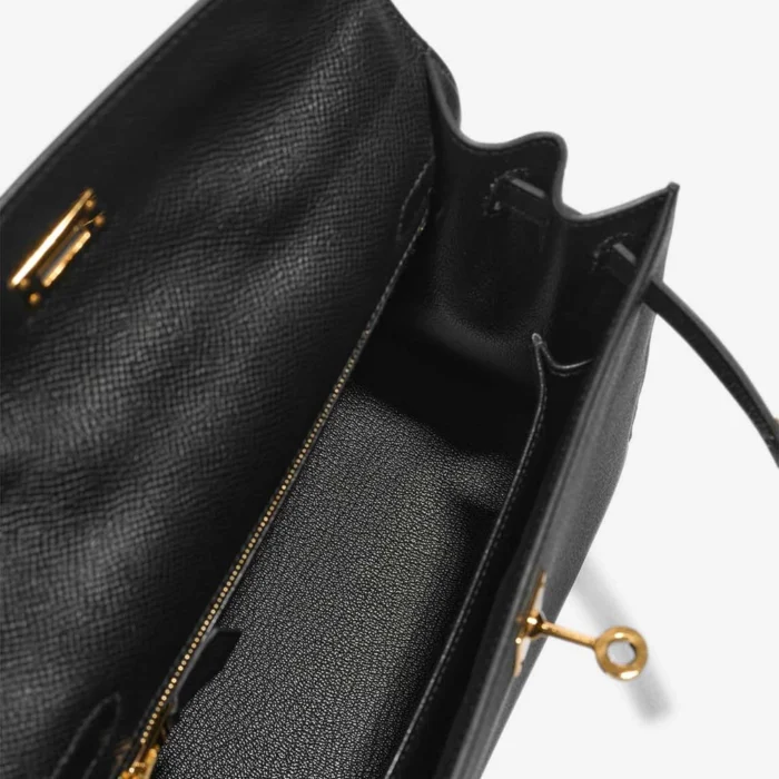 Best Replica Hermès Kelly 25 Epsom Black GHW - Replica Handbags - Image 5