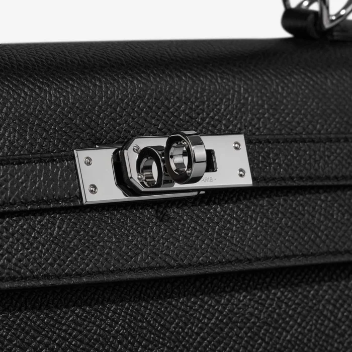 Best Replica Hermès Kelly 25 Epsom Black PHW - Replica Handbags - Image 7
