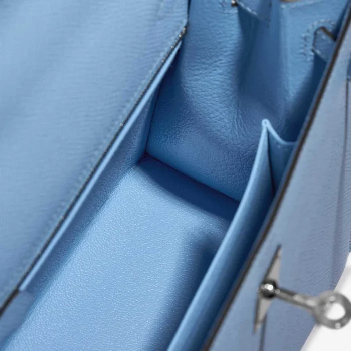 Best Replica Hermès Kelly 25 Epsom Bleu Celeste PHW - Replica Handbags - Image 5