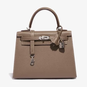 Best Replica Hermès Kelly 25 Epsom Etoupe PHW Handbags