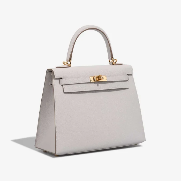 Best Replica Hermès Kelly 25 Epsom Gris Pale GHW - Replica Handbags - Image 4