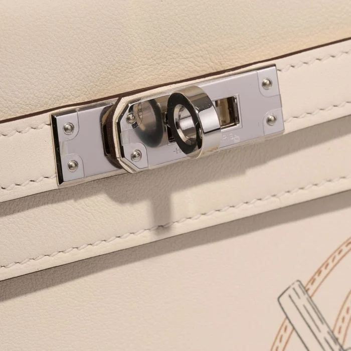 Best Replica Hermès Kelly 25 In and Out Swift Nata PHW - Replica Handbags - Image 7