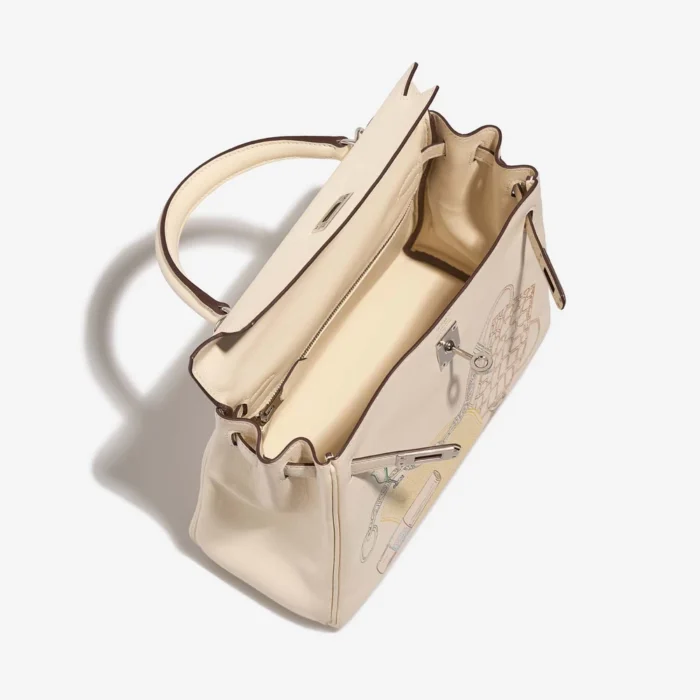 Best Replica Hermès Kelly 25 In and Out Swift Nata PHW - Replica Handbags - Image 5