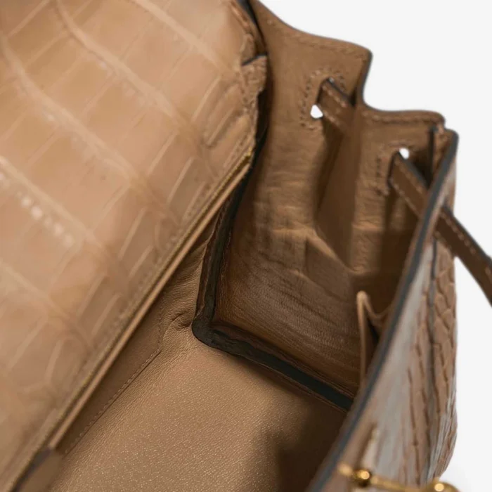 Best Replica Hermès Kelly 25 Matte Alligator Chai GHW - Replica Handbags - Image 4