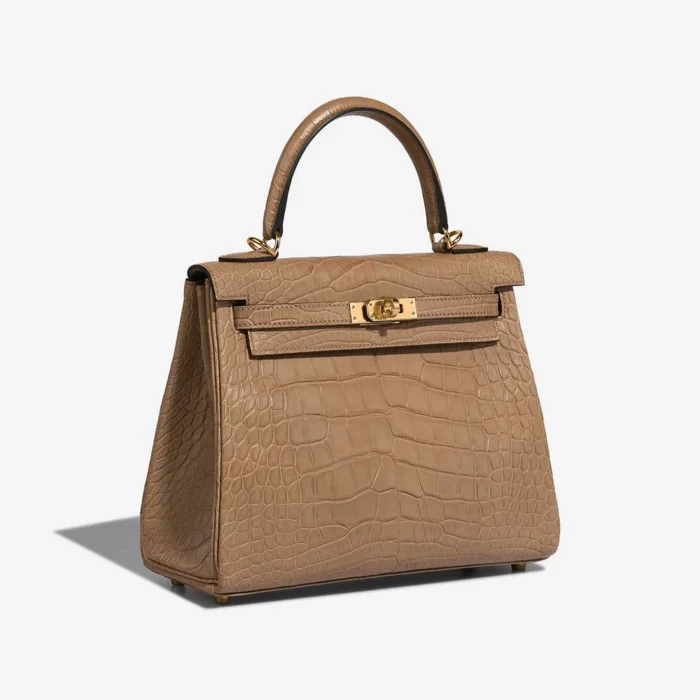 Best Replica Hermès Kelly 25 Matte Alligator Chai GHW - Replica Handbags - Image 3
