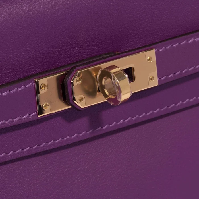 Best Replica Hermès Kelly 25 Swift Anemone GHW - Replica Handbags - Image 7