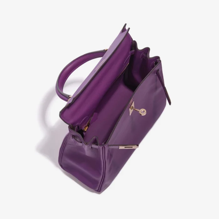 Best Replica Hermès Kelly 25 Swift Anemone GHW - Replica Handbags - Image 5