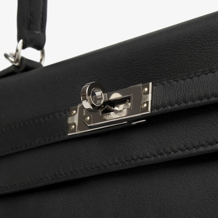 Best Replica Hermès Kelly 25 Swift Black PHW - DLF - Image 6
