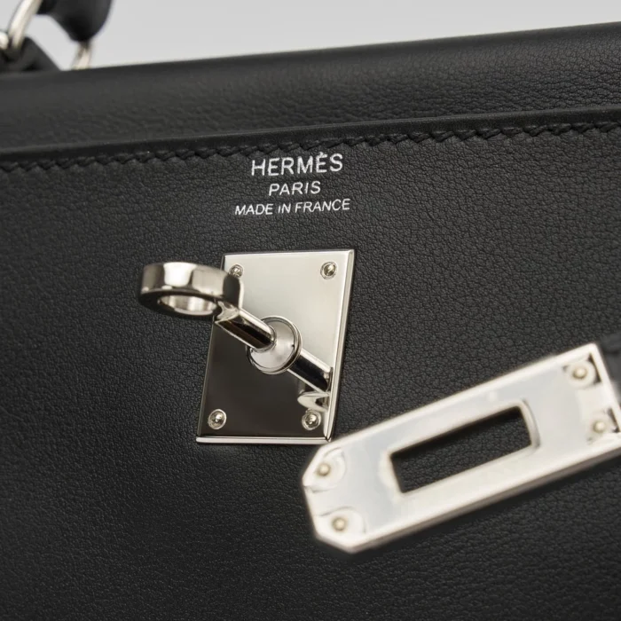 Best Replica Hermès Kelly 25 Swift Black PHW - DLF - Image 5