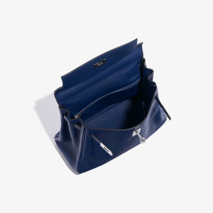 Best Replica Hermès Kelly 25 Swift Blue Saphir PHW - Replica Handbags - Image 5