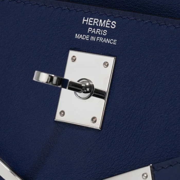 Best Replica Hermès Kelly 25 Swift Blue Saphir PHW - Replica Handbags - Image 6