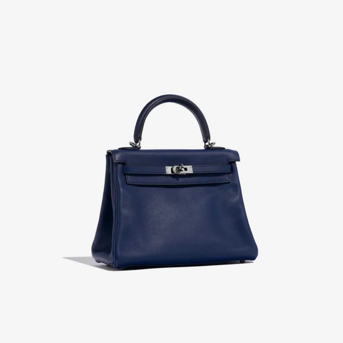 Best Replica Hermès Kelly 25 Swift Blue Saphir PHW - Replica Handbags - Image 4