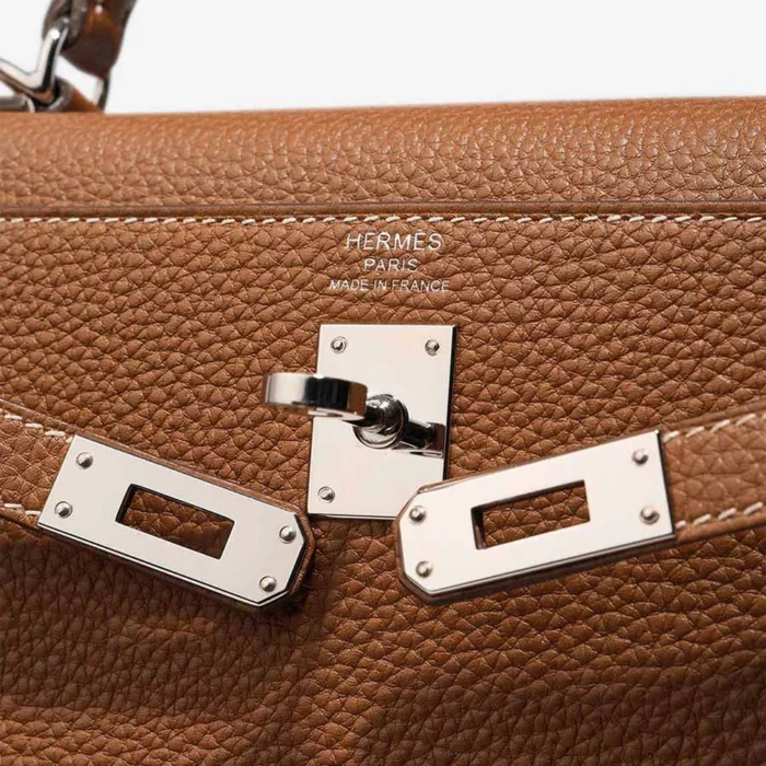 Best Replica Hermès Kelly 25 Togo Gold PHW - Replica Handbags - Image 6