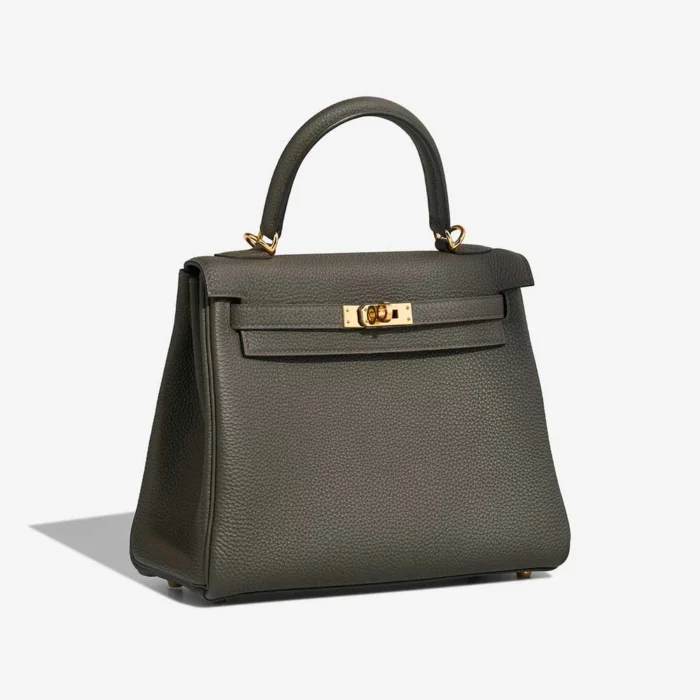 Best Replica Hermès Kelly 25 Togo Vert de Gris GHW - Replica Handbags - Image 4