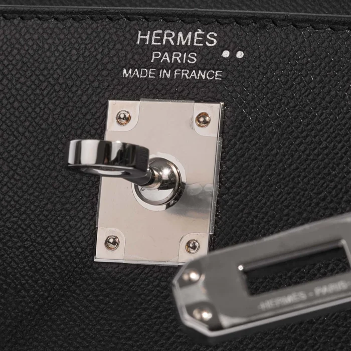 Best Replica Hermès Kelly 25 Touch Veau Madame/Niloticus Crocodile Black PHW - Replica Handbags - Image 6
