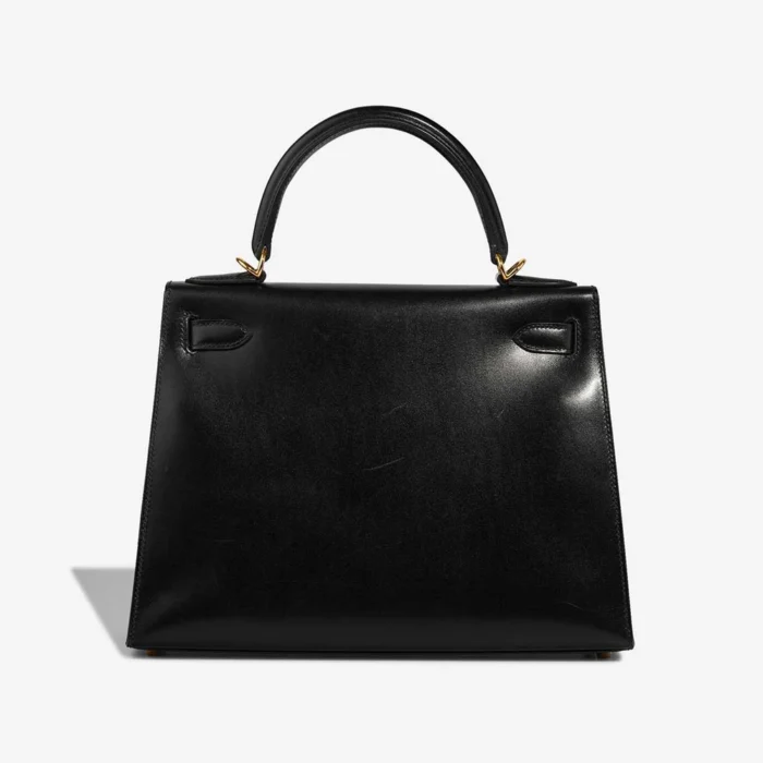 Best Replica Hermès Kelly 28 Box Black GHW - Replica Handbags - Image 2