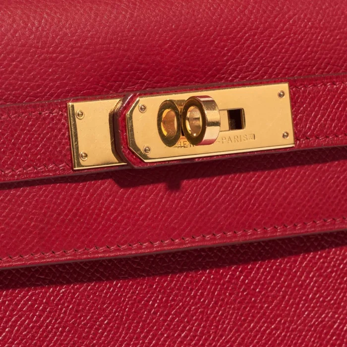 Mirror Quality Hermès Replicas Kelly 28 Epsom Biscuit/Mauve Sylvestre PHW - DLF - Image 7