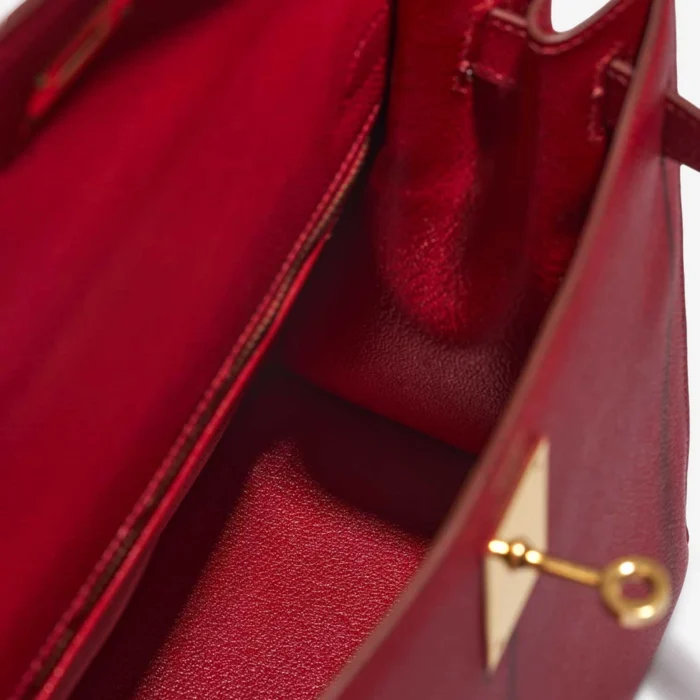 Mirror Quality Hermès Replicas Kelly 28 Epsom Biscuit/Mauve Sylvestre PHW - DLF - Image 5