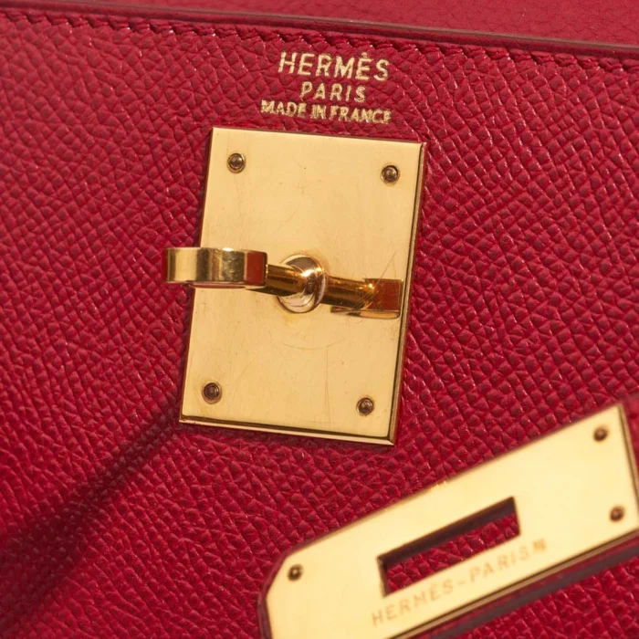 Mirror Quality Hermès Replicas Kelly 28 Epsom Biscuit/Mauve Sylvestre PHW - DLF - Image 6