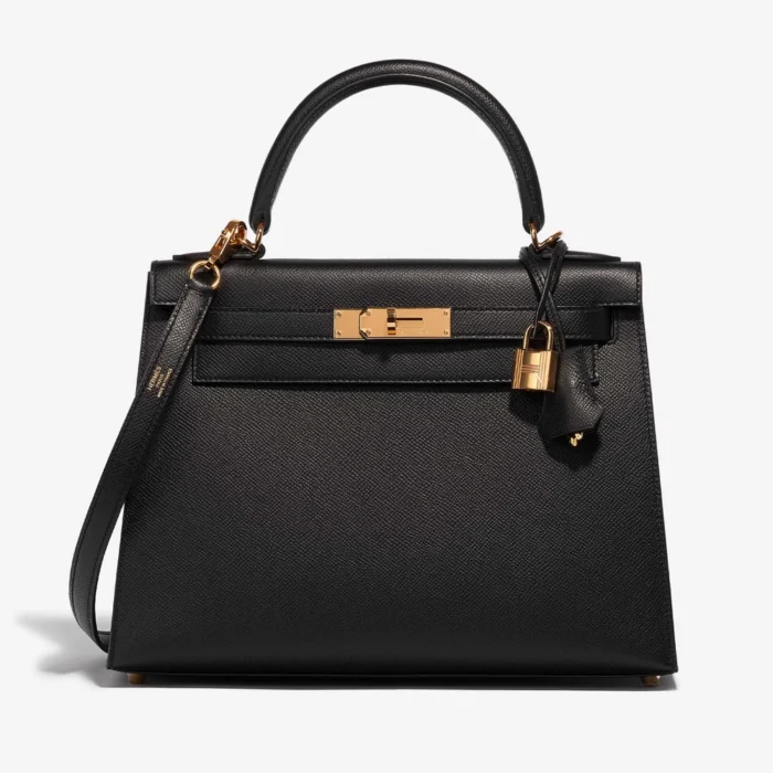 Best Replica Hermès Kelly 28 Epsom Black GHW – Luxury Handbags
