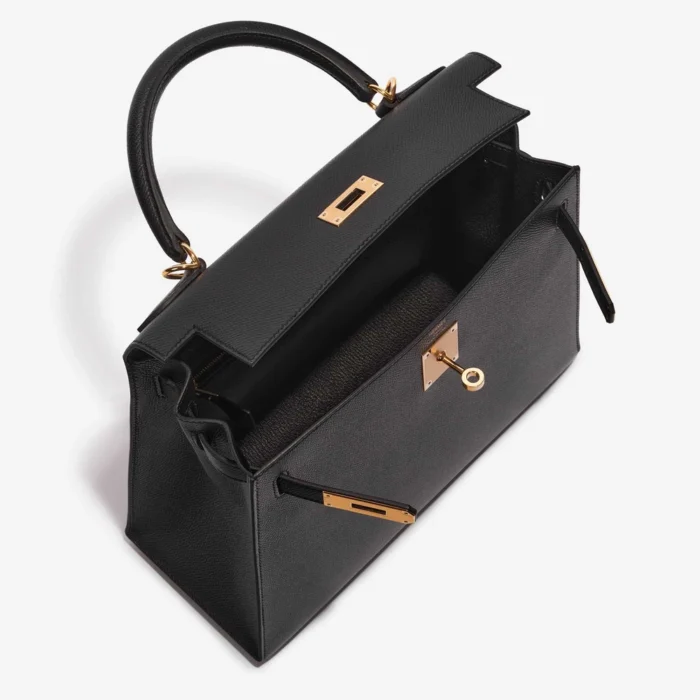 Best Replica Hermès Kelly 28 Epsom Black GHW - Replica Handbags - Image 5