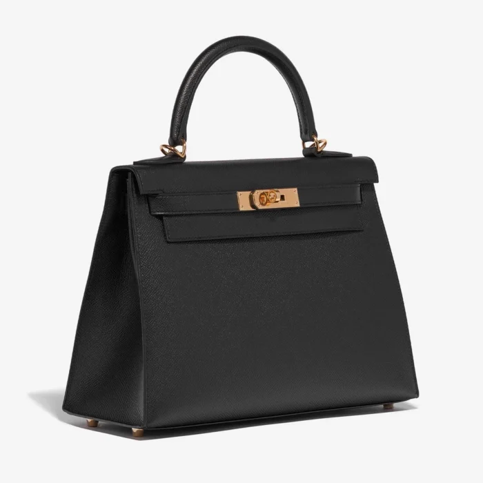 Best Replica Hermès Kelly 28 Epsom Black GHW - Replica Handbags - Image 4