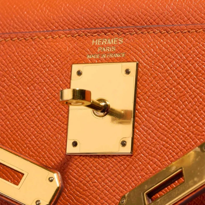 Best Replica Hermès Kelly 28 Epsom Feu GHW - Replica Handbags - Image 6