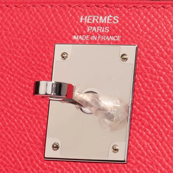 Best Replica Hermès Kelly 28 Epsom Rose Extreme PHW - Replica Handbags - Image 6