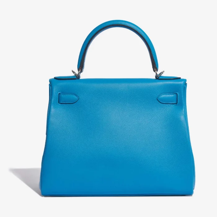 Best Replica Hermès Kelly 28 Evercolor Blue Frida PHW - Replica Handbags - Image 2