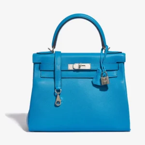 Best Replica Hermès Kelly 28 Evercolor Blue Frida PHW