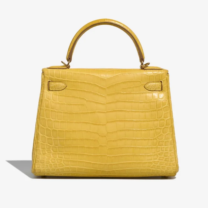 Best Replica Hermès Kelly 28 Niloticus Crocodile Jaune Mimosa GHW - Replica Handbags - Image 2