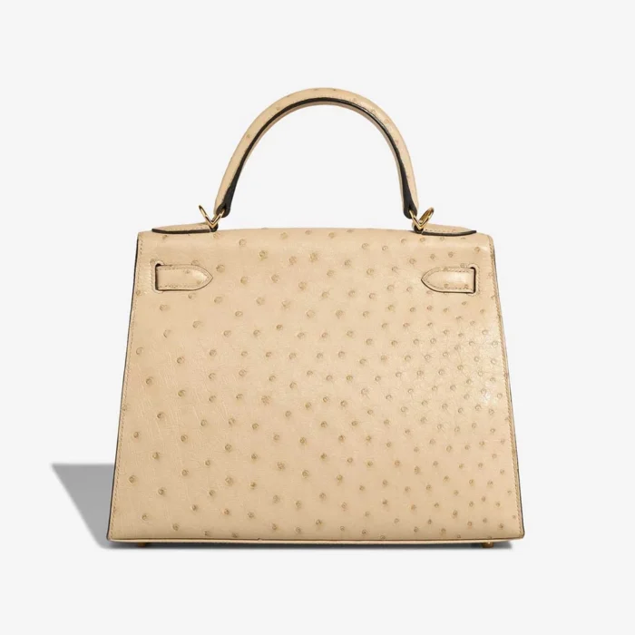 Best Replica Hermès Kelly 28 Ostrich Parchemin GHW - Replica Handbags - Image 2