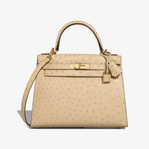 Best Replica Hermès Kelly 28 Ostrich Parchemin GHW - Replica Handbags