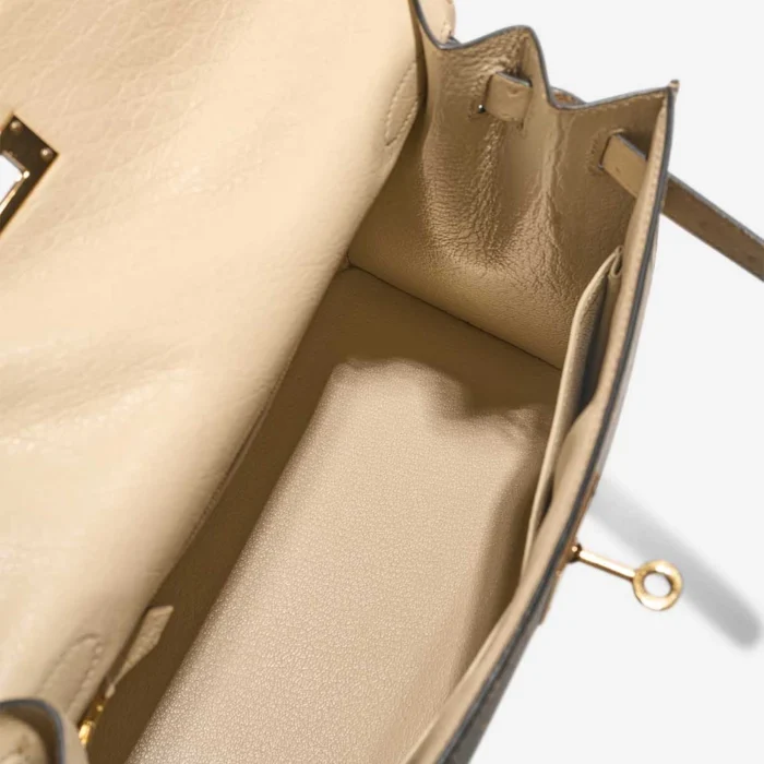 Best Replica Hermès Kelly 28 Ostrich Parchemin GHW - Replica Handbags - Image 5