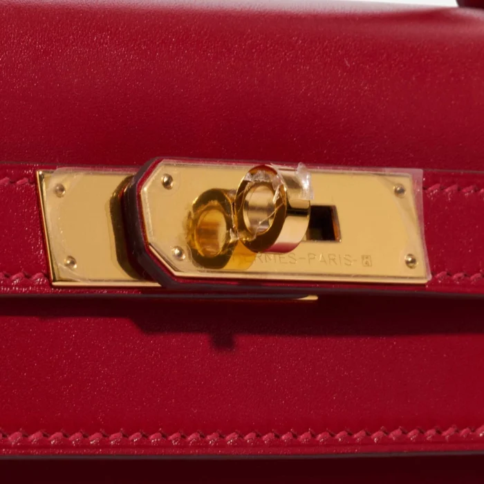 Best Replica Hermès Kelly 28 Tadelakt Rouge Vif GHW - Replica Handbags - Image 7