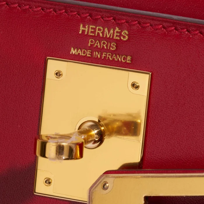 Best Replica Hermès Kelly 28 Tadelakt Rouge Vif GHW - Replica Handbags - Image 6