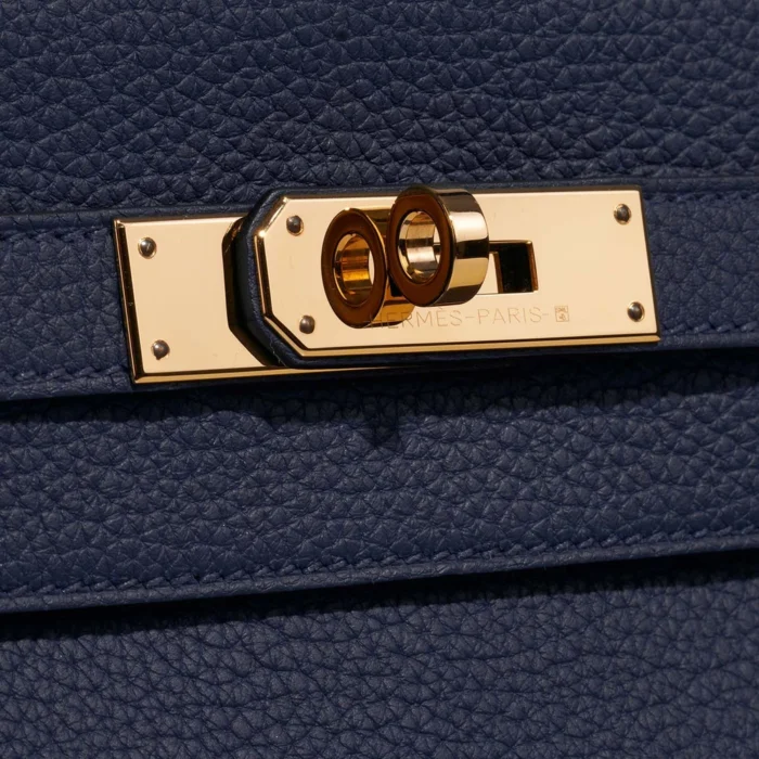 Best Replica Hermès Kelly 28 Togo Blue Saphir GHW - Replica Handbags - Image 6