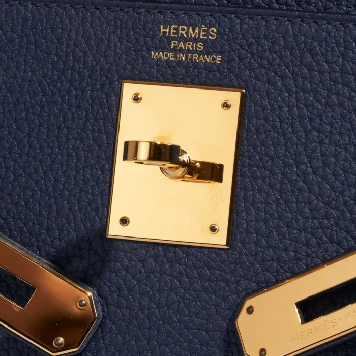 Best Replica Hermès Kelly 28 Togo Blue Saphir GHW - Replica Handbags - Image 5