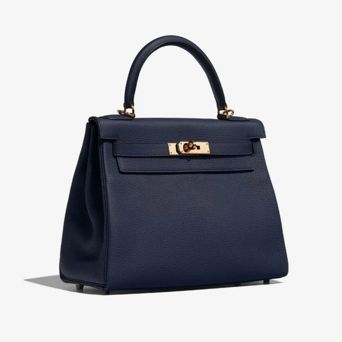 Best Replica Hermès Kelly 28 Togo Blue Saphir GHW - Replica Handbags - Image 4