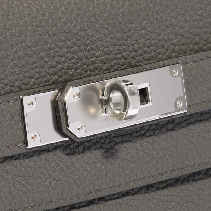 Best Replica Hermès Kelly 28 Togo Gris etain PHW - Replica Handbags - Image 7