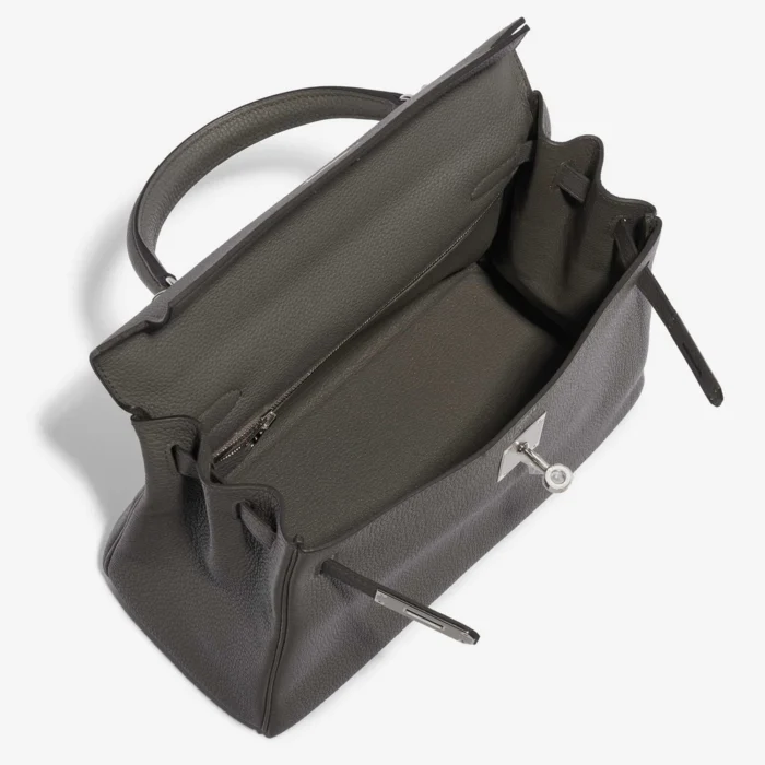 Best Replica Hermès Kelly 28 Togo Gris etain PHW - Replica Handbags - Image 5