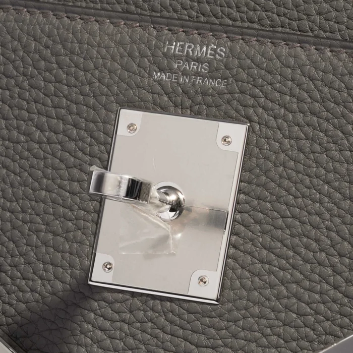 Best Replica Hermès Kelly 28 Togo Gris etain PHW - Replica Handbags - Image 6