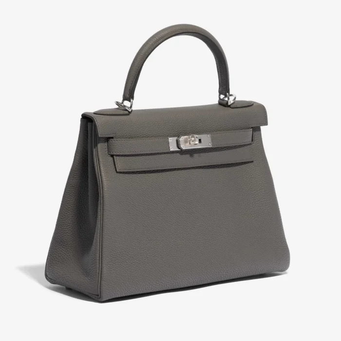 Best Replica Hermès Kelly 28 Togo Gris etain PHW - Replica Handbags - Image 4