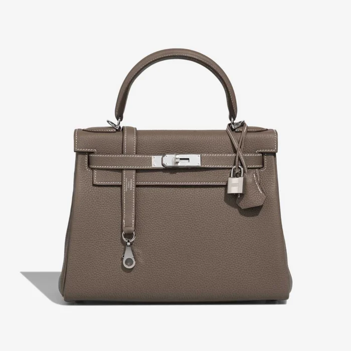 Best Replica Hermès Kelly 28 Togo Etoupe PHW - Replica Handbags
