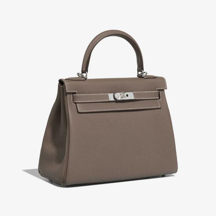 Best Replica Hermès Kelly 28 Togo Etoupe PHW - Replica Handbags - Image 4