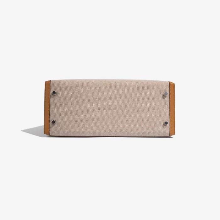 Best Replica Hermès Kelly 28 Toile H/Swift Sesame/Ecru/Beige PHW - Replica Handbags - Image 3