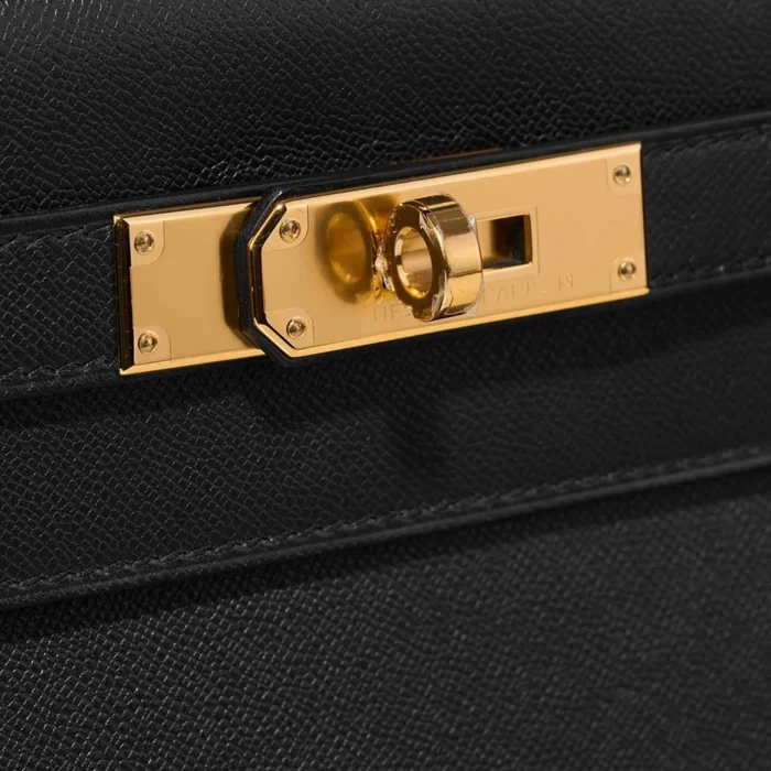 Best Replica Hermès Kelly 28 Veau Madame Black GHW - Replica Handbags - Image 7
