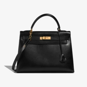 Best Replica Hermès Kelly 32 Box Black GHW - Replica Handbags