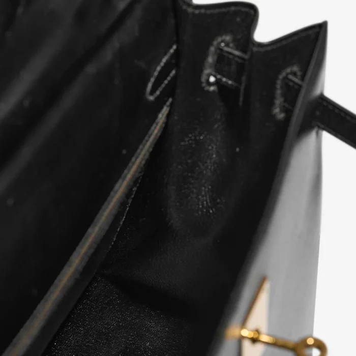 Best Replica Hermès Kelly 32 Box Black GHW - Replica Handbags - Image 5